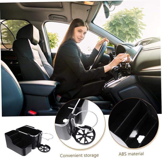9334a Center Console Organizer Storage Box Multifunctional Armrest Container with Smooth Sliding Design Car Interior Organizer for Phones Coins and Accessories Compatible with