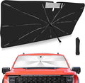 2025 Upgrade Windshield Sun Shade Umbrella Custom Fit for Ford F150 2015-2023 2024 2025 Foldable UV Protection Car Cover, Emergency Rain Shield & Dashboard Protector - Durable Auto Accessory