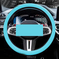 Silicone Steering Wheel Cover, Car Steering Wheel Cover, Anti-Slip Car Steering Wheel Protective Cover, Fit 12.6-16 Inch, for Car SUV Truck Van, for Women & Men (Sky Blue)