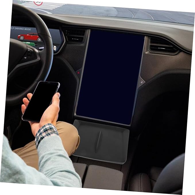 Dashboard Cordless Charging Mat Skid Console Pad for Model Y Elegant Design Easy Cordless Charging Fit for Car Interior Accessories