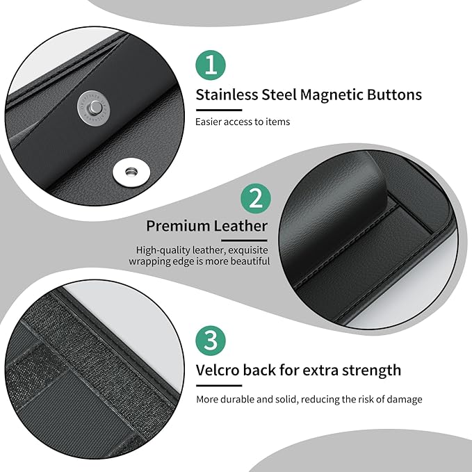 Car Trunk Organizer, Collapsible Hanging Cargo Storage Bag with 5 Pockets, Durable Foldable Backseat Organizer for SUV, Truck, MPV, Sedan