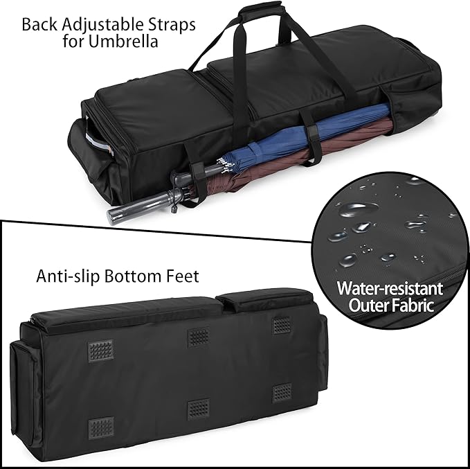 samdew Under Seat Storage Bag Fit for SuperCrew Cab & Crew Cab, Back Seat Double-Compartment Organizer for Truck, Practical Underseat Tool Box with Inner Dividers & Multiple Pockets (Patented Design)