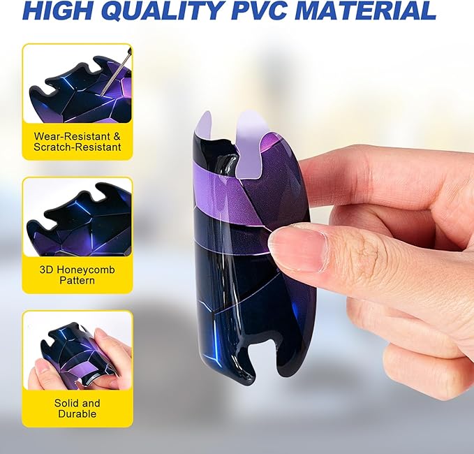 8 Pcs Car Door Handle Sticker, 3D Honeycomb Pattern Car Door Cup Protector, Universal Anti Scratches Auto Doors Handle Protective Film (Black Purple)
