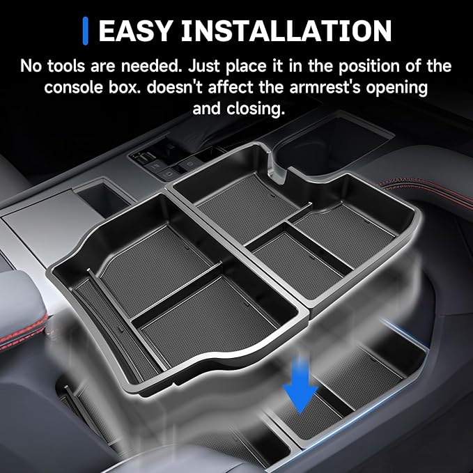 SXCY for 2025 2026 Toyota Sienna Under Console Organizer [Not for Console w/Cool Box] for 2021-2025 2026 Toyota Sienna Accessories 2021-2026 Sienna Under Console Organizer Tray for 2025 2026 Sienna