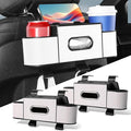 2026 New Car Organizer Back Seat, Car Organizers and Storage Box Behind Seat, 3-in-1 Multifunctional Car Backseat Organizer with Cup Holder & Tissue Box for Hold Phone, Snacks, Drinks, Handbag (A*2)