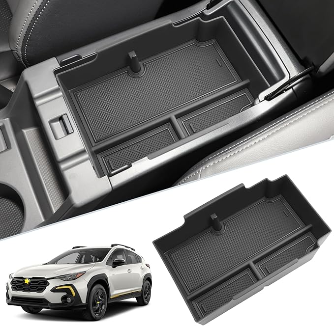 SKTU for 2024 2025 2026 Subaru Crosstrek/Subaru Impreza Center Console Organizer 2024-2026 Crosstrek Console Tray 2024 2025 2026 Impreza Accessories Tray 2024 2025 2026 Crosstrek Accessories (Black)