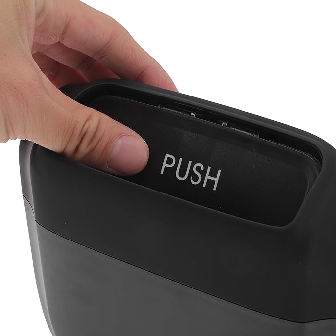 Car Trash Can Hanging 6.3" Length 2.4" Width 5.9" Height Trash Bin Plastic Black 1 Set