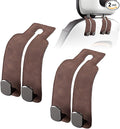 JinnEterri Car Purse Hook Purse Hook for Car Seats Headrest Car Seat Hooks,Heavy Duty Vehicle Organizer for Handbags, Groceries, Purses, Keep Car Tidy (Brown, 2 Pack)