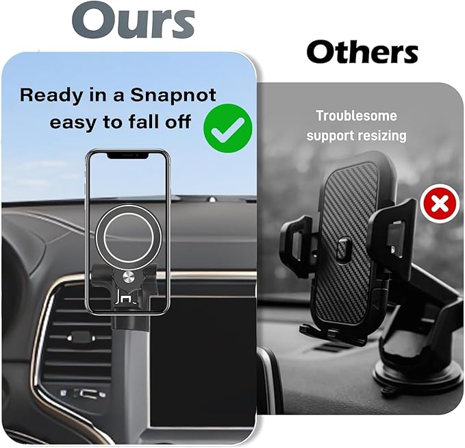 Magnetism Car Phone Holder for Jeep Grand Cherokee 2014-2018 Accessories Compatible with MagSafe Hands-Free 360 Degree Rotation Adjustable Cell Phone Mount Does Not Affect Air Vent