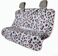 LoyaGour Back Seat Cover for Car Trucks Van SUV,Waterproof Rear Bench Towel Seat Covers for Dogs and Kids,Automotive Backseat Protector (Leopard Print)