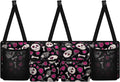 CLOHOMIN Skull Auto Truck Organizer Pink Heart Car Rear Seat Back Storage Bag for Women Collapsible Hanging Pocket Organizer with 4 Pockets Car Interior Accessories