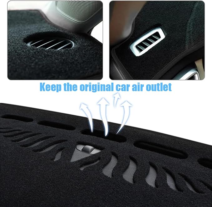 Fit for Hyundai Accent 2012-2017,Car Dashboard Cover,Non-Slip Dash Mat Dashboard Cover,Black Dash Cover Mat,Car Accessories