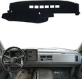 KEYOOG Dashboard Cover Dash Mat Fit for 1994-1988 G-MC/Chevy C1500 K1500 C2500 K3500 Suburban,94-92 Blazer Yukon (for Left Hand Drive),Dash Board Mat Anti-Glare Carpet,Non-Slip Pad (Black)