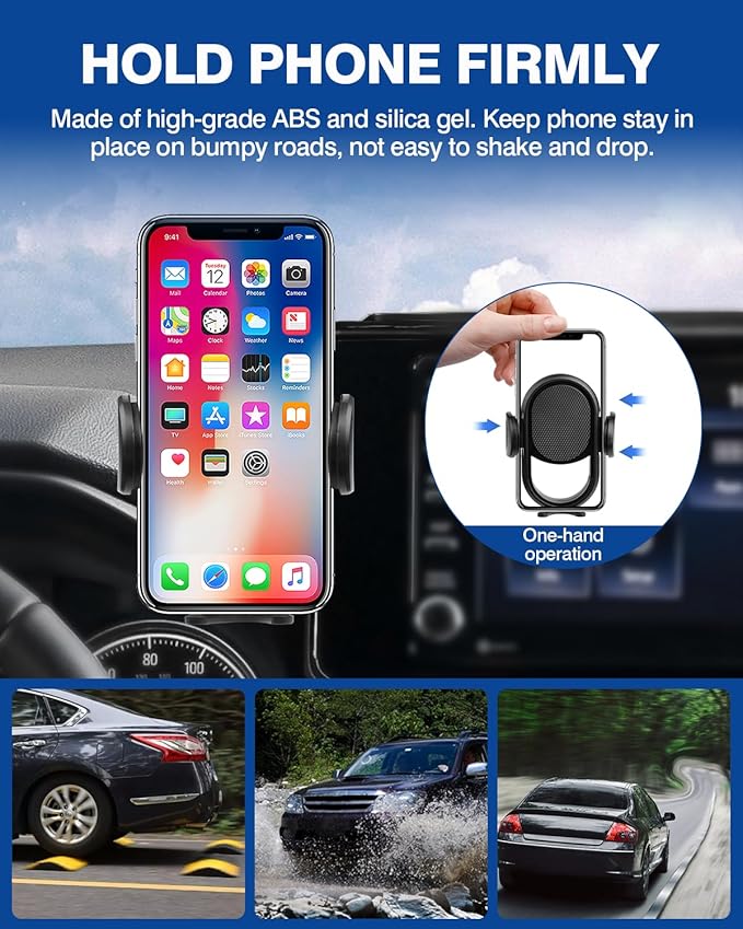 Autorder Car Phone Holder for 2021-2024 Toyota Venza XU80 LE XLE Accessories Phone Mount 8" Screen Cell Phone Automobile Cradles Hands-Free 360 Degree Rotation(Not for 12.3'' Screen)