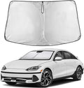 EcoNour Windshield Sun Shade for Hyundai Ioniq 6 2023–2025 | Front Window Sunshade | Foldable Car Sun Protector | Blocks UV Rays & Keeps Interior Cooler