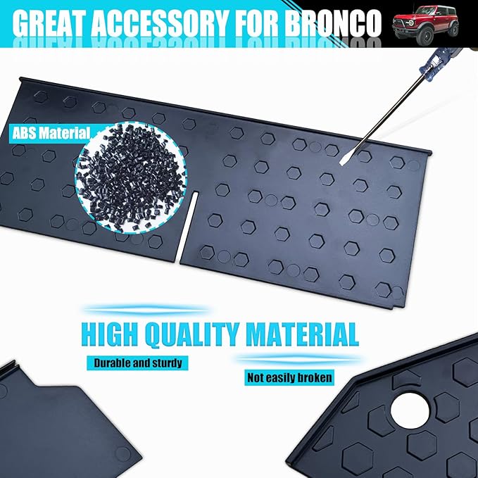 Glove Box Organizer for Ford Bronco 2021 2022 2023 2024 Divide the Glove Box Compartment Tray for Bronco 2/4DR, Passenger Side Storage Dividers Increase Storage Space for Bronco Accessories