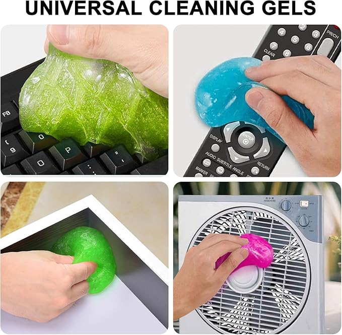 Car Cleaning Gels, 2-Pack Universal Auto Detailing Tools Car Interior Cleaner Putty, Dust Cleaning Mud for PC Tablet Laptop Keyboard, Camera, Printers