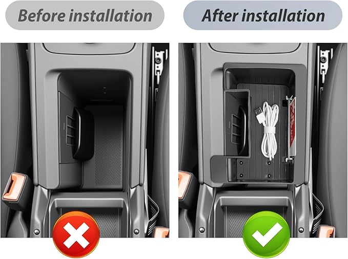 SKTU 2-Pack for 2025 2026 VW Tiguan Center Console Organizer for 2025 2026 Volkswagen Tiguan Front Console Tray Cup Holder VW Tiguan 2025 2026 Accessories Durable ABS & Anti-Slip Console Tray Cup Pad