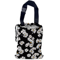 Small Daisy Flowers Car Garbage Bag,Waterproof Small Car Trash Bag Hanging Back of Seat,Drawstring Hanging Car Trash Bag with Adjustable Buckle for Car Accessories