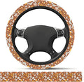 Elastic Car Steering Wheel Cover, Universal 15 inch Non-Slip Breathable Neoprene Steering Wheel Protector, Car Accessories for Women Men Fit Auto, Suvs, Truck Retro Mushroom
