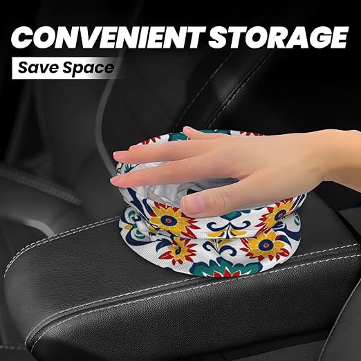 Traditional Mexican Trible Car Trash Can Garbage Cans Foldable,Cute Hanging Car Organizer and Storage Bag Leak Proof, Auto Back Seat Trash Bin Universal for Truck, SUV, Outdoor Travel
