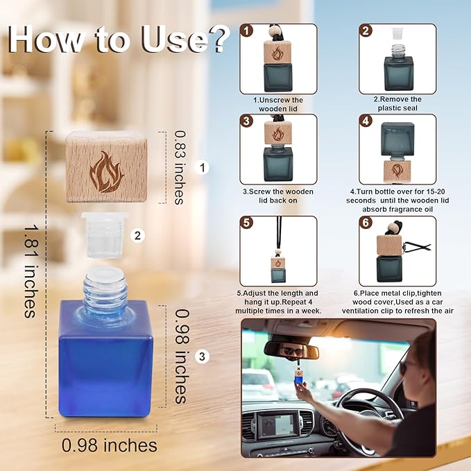 Car Air Freshener Hanging 2 Pack, Cologne Fragrance Long Lasting Car Scent Essential Oil Diffuser, Car Accessories Air Diffuser for Men