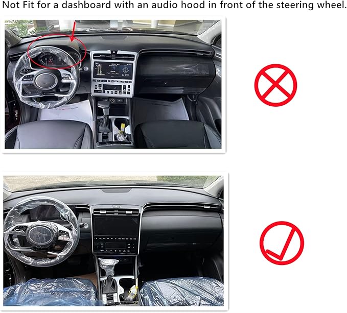 CARTIST Dashboard Cover Compatibel with Hyundai Tucson 2022 2023 2024 Accessories Dash Cover for Tucson Non-Slip(Only Fit 10.25 inch Digital Cluster, not fit 4.2 inch)