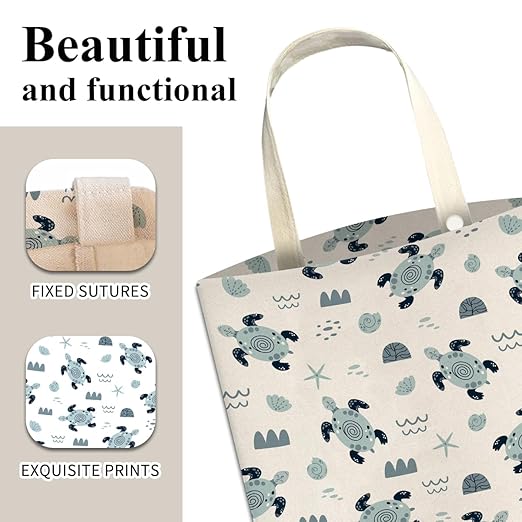 Car Trash Can, Cute Car Trash Bag, Hanging Car Organizer and Storage Bag, Trash Bin for Car Accessories, Vehicle, Travelling, Camping Cute Sea Turtle