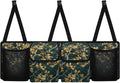 Green Branch Leaves Trunk Organizer For Car, Suv, Truck Adjustable Multi Pocket Collapsible Car Trunk Organizer Backseat Cargo Storage Bag With Securing Straps