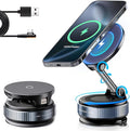 Magnetic Phone Holder for Car, Magsafe Car Mount with Nano Gel Suction Cup for Dashboard & Windshield, Compatible with iPhone 12/13/14/15/16/17 Series, Including Pro & Pro Max Models (Gray)