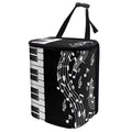 Talayituse Music Note Piano Key Print Car Trash Can with Lid, Leak Proof Auto Trash Bag Hanging Vehicle Garbage Can Multipurpose Storage Container for Back Seat Road Trip
