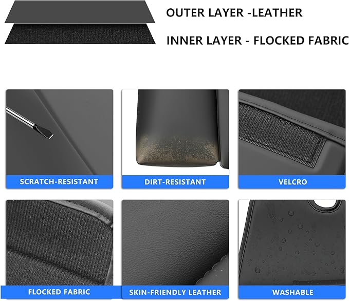 Car Organizer Back Seat, Car Water Cup Travel Tissue Holder Organization Universal car seat Back Storage Sedan SUV Compatible Vehicle Interior Accessories Hand-Sewn car Leather Storage Bag 2pc