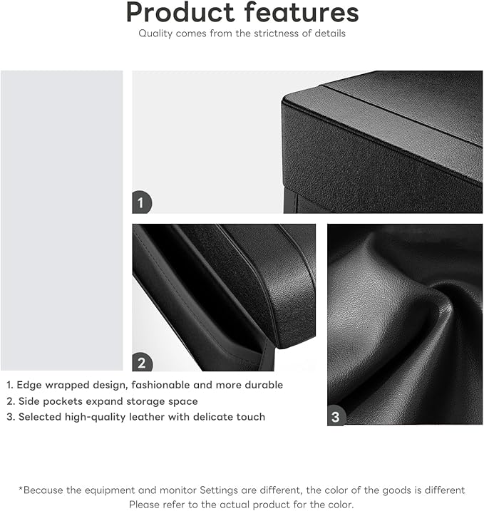 Civenhhd Car Armrest Pad, Universal Armrest Cushion Pad, Leather Armrest Box Pad
