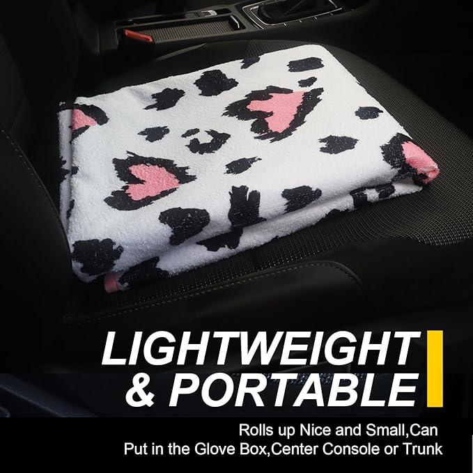 LoyaGour Back Seat Cover for Car Trucks Van SUV,Waterproof Rear Bench Towel Seat Covers for Dogs and Kids,Automotive Backseat Protector (Leopard Print)