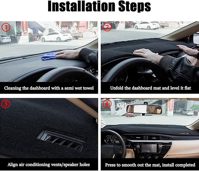 Blazeray Dash Cover Mat for Ford Explorer 2020 2021 2022 2023 2024 Dashboard Cover Nonslip Dash Board Protector Mat Interior Accessories Sunshade Anti Glare Pad Carpet Sunshield(Black Edge)