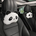 Car Headrest Pillow, Car Neck Pillow,Cute Panda Car Seat Headrest Neck Rest Cushion Pillow 1 Pair,Gift for Family, White