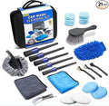 21Pcs Car Detailing Kit,Compelete Car Cleaning Kits Interior Cleaner with Detailing Brushes,Car Wash Kit with Cleaning Gel,Wash Mitt, Car Care Gift for Men