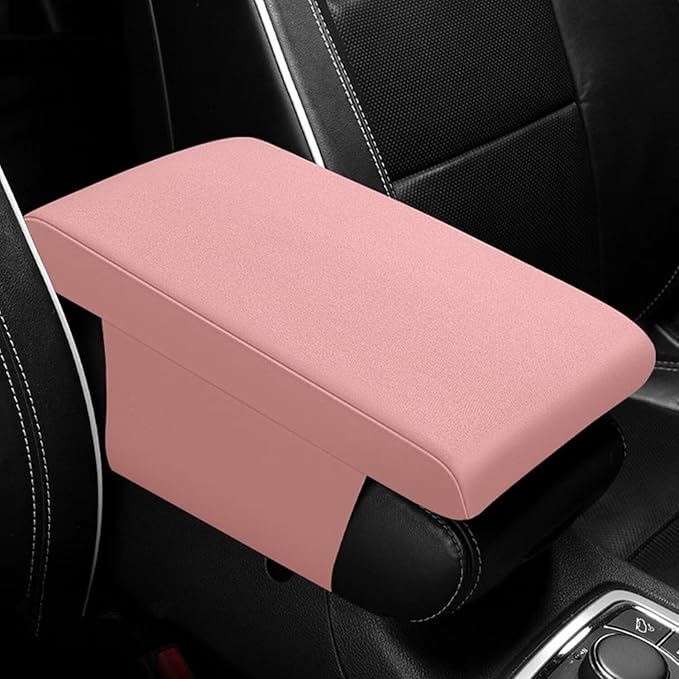 Car Center Console Cover,Universal Memory Foam Car Armrest Pad,Car Interior Accessory for Women Men,Armrest Cover Protector for Cars,Vehicles,SUV Pink