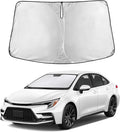 EcoNour Windshield Sun Shade Compatible for Toyota Corolla 2019–2026 | Sedan Front Window Sun Visor Protector | Foldable 4-Layer Sunshade | UV & Heat Blocking | Keeps Interior Cool & Protected