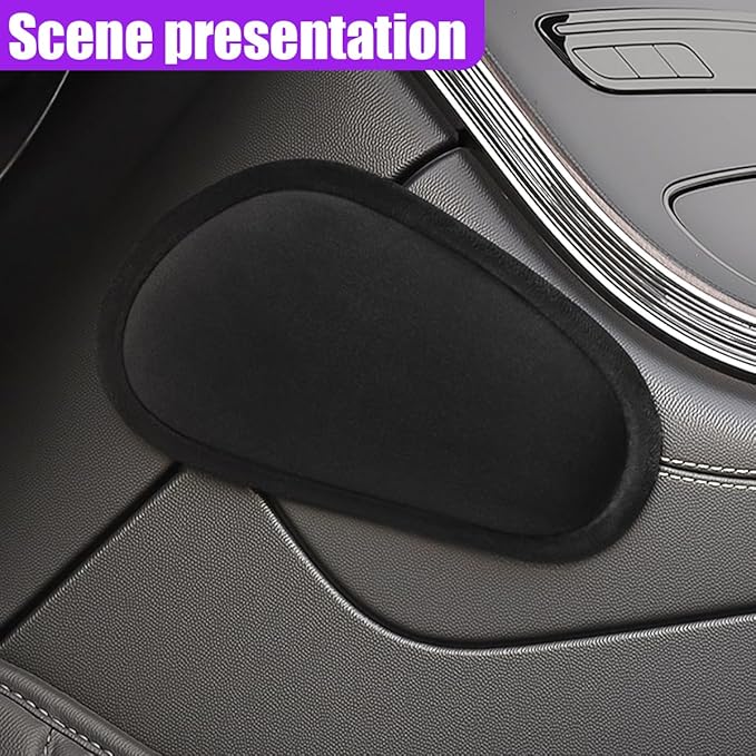 YoRise Car Knee Cushion Pad, Comfort Plush & Sponge Car Door Armrest Pillow, Soft Auto Leg Protective Mat, Universal Vehicle Interior Center Console Elbow Support Accessories for Most Cars(Plush)