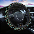 Swono Turtle with Stones Blue Car Neoprene Steering Wheel Cover Jewelry in The Form of A Turtle with Blue 15 Inch Anti-Slip Wheel Wrap Case Protector for SUV Sedan Vans Trucks