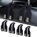 Car Seat Headrest Hooks for Purses and Bags, 4 Pack Bag Purse Holder for Car With Double Metal Hooks, Car Purse Hanger, Headrest Back Seat Handbags Hook Cute Hanging Accessories, Black