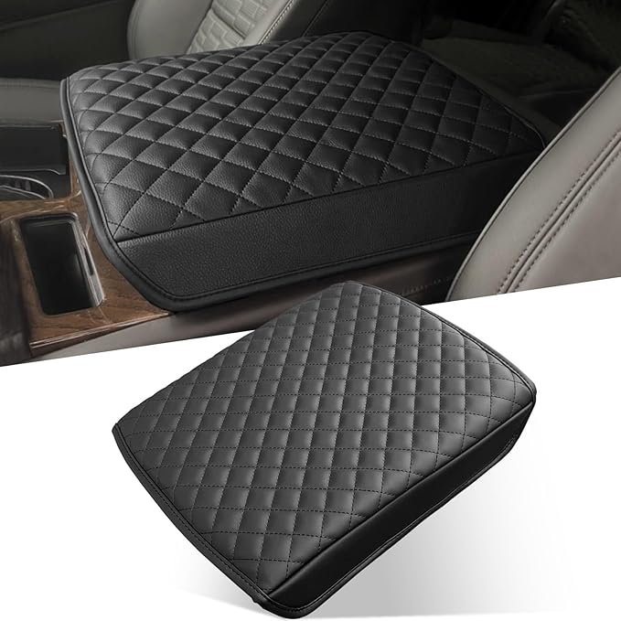 Center Console Cover for Cadillac Escalade 2021 2022 2023 2024 2025 2026 - Premium PU Leather Armrest Pad with Extra Padding, Scratch-Resistant & Stylish for Escalade Interior Accessory