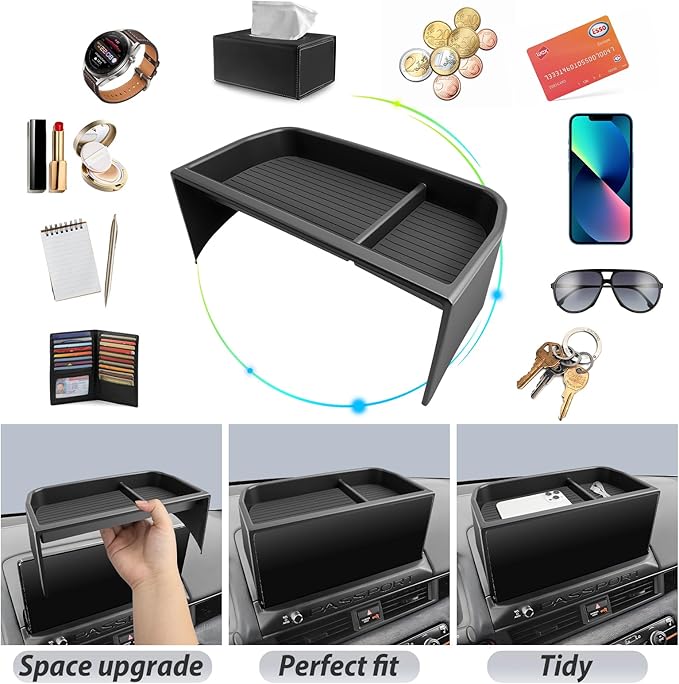 SKTU for 2026 Honda Passport Dashboard Organizer for 2026+ Honda Passport Behind Screen Organizer 2026 Passport ABS Materials Tray Honda Passport 2026 Accessories 2026 Passport Console Tray Durable