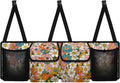 Hippie Flower Car Trunk Organizer and Storage, Large Capacity Backseat Hanging Storage Car Accessories, Backseat Car Organizer for SUV/MPV/Truck