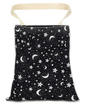 ANKVRP Car Trash Can, Durable Hanging Car Trash Garbage Bag, Cute Automotive Garbage Cans Organizer, Black White Moon Star