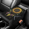 CLOHOMIN Sunflower Auto Center Console Armrest Cover Dream Catcher Car Arm Rest Cushion Accessories Interior Decor Fit SUV Truck Sedan Car Armrest Cover Cushion with Pockets