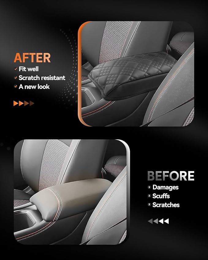 CDEFG for 2025 2026 Nissan Kicks Center Console Cover Armrest Box Cover for Kicks (S, SV, SR) 2025+ Accessories Console Arm Rest Protector Thickened