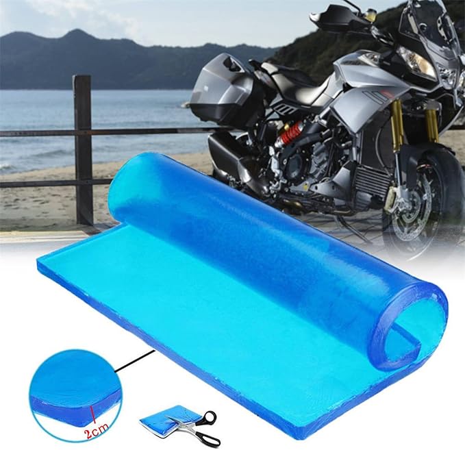 Motorcycle Seat Gel Pad Shock Absorption Mats Comfort DIY Soft Cooling Car Truck Seat Cushion for Peterbilt Freightliner Reduce Fatigue Long Driving Pad 25 x 22 x 1cm