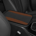 Hovom Car Center Console Cover, 12.72"×7.15" Leather Armrest Cover for Cars, Stylish Auto Armrest Cushion Pad, Anti-Scratch Vehicle Arm Rest Protector, Universal Interior Car Accessories (Coffee)